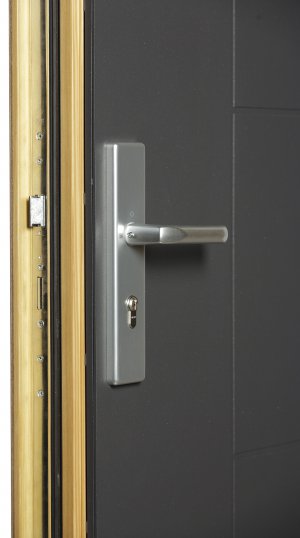 Drzwi zewnętrzne drewniano aluminiowe Alluminio 1 Detal 2